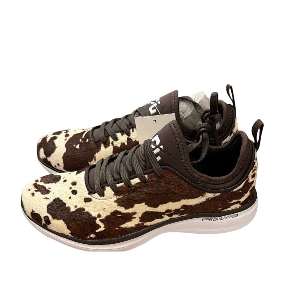 Athletic Propulsion Labs (APL) Women Iconic Phantom Sneakers Brown Cow Size 7.5